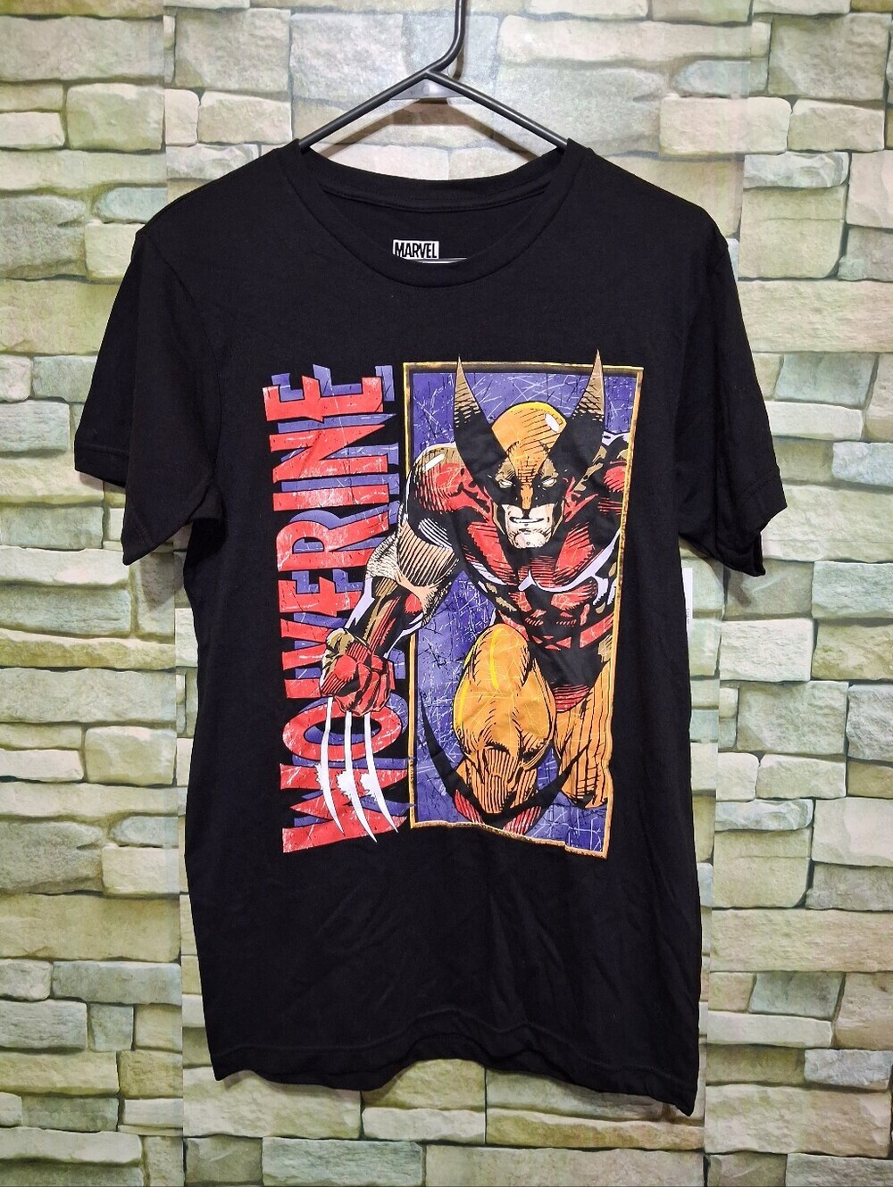 New Marvel Wolverine Mens Black Graphic Tee